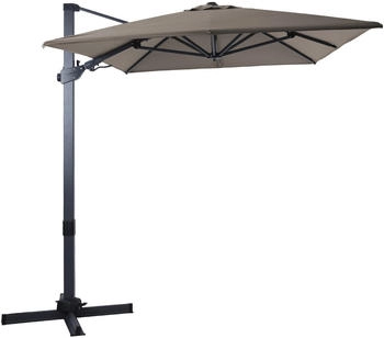 AXI Ampelschirm Milad Premium 200 cm x 300 cm Anthrazit/Taupe