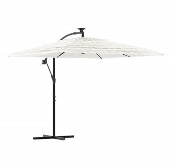 vidaXL Sonnenschirm mit Stahlmast Weiß 246x246x230 cm (4005077)
