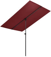 vidaXL Sonnenschirm mit Aluminium-Mast 180x110 cm Bordeauxrot