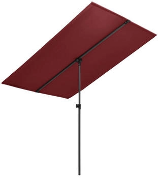 vidaXL Sonnenschirm mit Aluminium-Mast 180 x 110 cm Bordeauxrot (47332)