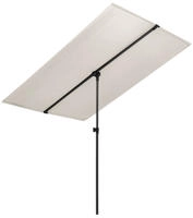 vidaXL Sonnenschirm mit Aluminium-Mast 180x110 cm Sandwei&szlig;