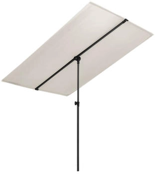 vidaXL Sonnenschirm mit Aluminium-Mast 180 x 110 cm Sandwei&szlig; (47329)