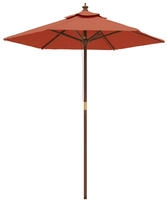 vidaXL Sonnenschirm mit Holzmast Terrakotta 196x231 cm