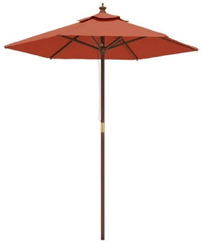 vidaXL Sonnenschirm mit Holzmast Terrakotta 196x231 cm (363164)