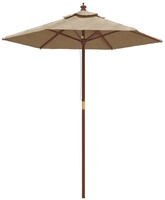 vidaXL Sonnenschirm mit Holzmast Taupe 196x231 cm