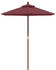 vidaXL Sonnenschirm mit Holzmast Bordeauxrot 196x231 cm (363163)