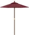 vidaXL Sonnenschirm mit Holzmast Bordeauxrot 196x231 cm (363163)