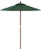 vidaXL Sonnenschirm mit Holzmast Grün 196x231 cm (363160)