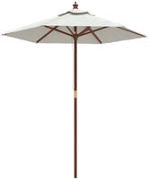 vidaXL Sonnenschirm mit Holzmast Sandfarben 196x231 cm