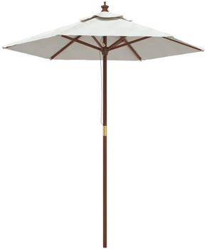 vidaXL Sonnenschirm mit Holzmast Sandfarben 196x231 cm (363159)