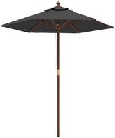 vidaXL Sonnenschirm mit Holzmast Anthrazit 196x231 cm