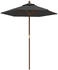 vidaXL Sonnenschirm mit Holzmast Anthrazit 196x231 cm (363161)