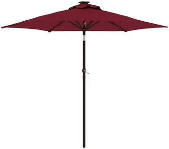 vidaXL Sonnenschirm mit LED und Stahlmast 225x225x212 cm