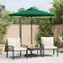 vidaXL Sonnenschirm mit LED und Stahlmast 225x225x212 cm