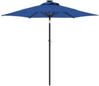 vidaXL Sonnenschirm mit Stahlmast Azurblau 225x225x212 cm