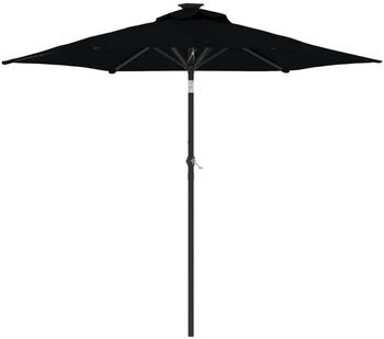 vidaXL Sonnenschirm mit Stahlmast Schwarz 225x225x212 cm (4005064)