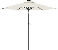 vidaXL Sonnenschirm mit Stahlmast Wei&szlig; 225x225x212 cm
