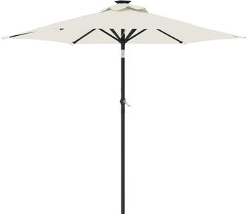 vidaXL Sonnenschirm mit Stahlmast Weiß 225x225x212 cm (4005058)