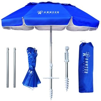 AMMSUN Faltbarer Reise-Strandschirm mit Sandanker TS71005-XXX