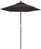 vidaXL Sonnenschirm mit Holzmast Schwarz 196x231 cm (363165)