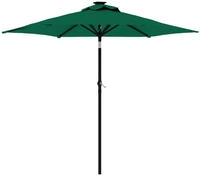 vidaXL Sonnenschirm mit Stahlmast Gr&uuml;n 225x225x212 cm