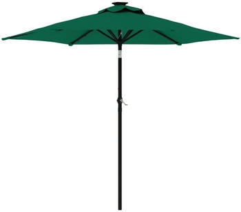 vidaXL Sonnenschirm mit Stahlmast Gr&uuml;n 225x225x212 cm (4005059)