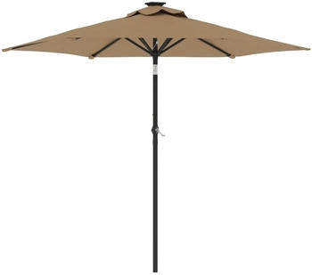 vidaXL Sonnenschirm mit Stahlmast Taupe 225x225x212 cm (4005061)