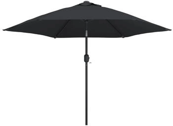 furnicato Sonnenschirm mit Metall-Mast 300cm Schwarz