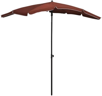 furnicato Sonnenschirm mit Mast 200x130cm Terracotta-Rot