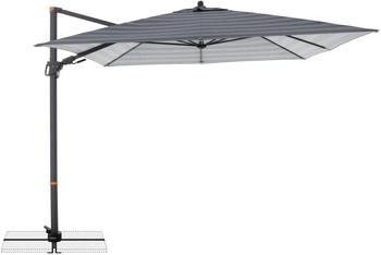 Doppler Pendelschirm myZone AX 280x280cm 8-teilig Blockstreifen Blau-Grau
