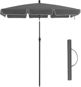 Songmics Tiltable rectangular parasol 180 x 125 cm Grey