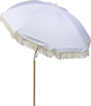 Beliani Straight parasol Mondello round 150 cm White