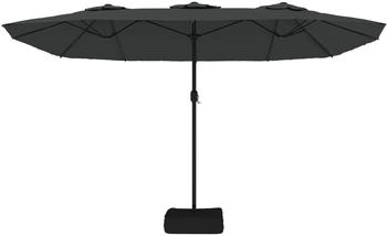 vidaXL Double parasol 449 x 245 cm Anthracite