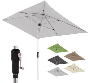 Doppler Sonnenschirm SL-AZ Auto Tilt 190x290 cm hellgrau