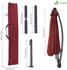 Vounot Round offset parasol Shanghai 300 cm Red with cover
