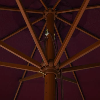 vidaXL Rectangular straight parasol 330 x 240 cm Wood