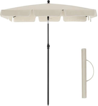 Songmics Tiltable rectangular parasol 2 x 1.25 m Beige