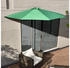 casa.pro Balcony parasol half-round 300 x 150 cm Green