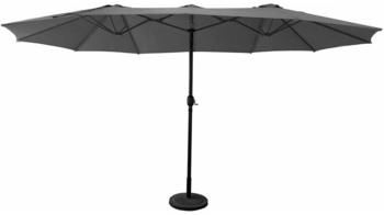 Happy Garden Double parasol 2.7 x 4.6 m Grey