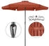 Kingsleeve Round tiltable straight parasol 330 cm Terracotta