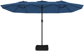 vidaXL Double parasol 449 x 245 cm Azure blue