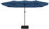 vidaXL Double parasol 449 x 245 cm Azure blue