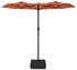 Double parasol with LED Terracotta