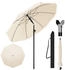 Woltu Beach parasol 155 cm Beige