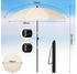 Woltu Beach parasol 155 cm Beige