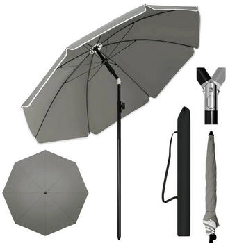 Woltu Beach parasol 155 cm Dark grey