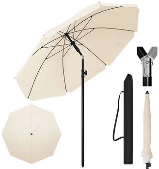Woltu Beach parasol 135 cm Beige