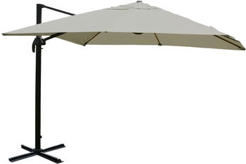Mendler HWC-A96 3x4m (Ø5m) Alu/Stahl creme-grau ohne Ständer beige 76873
