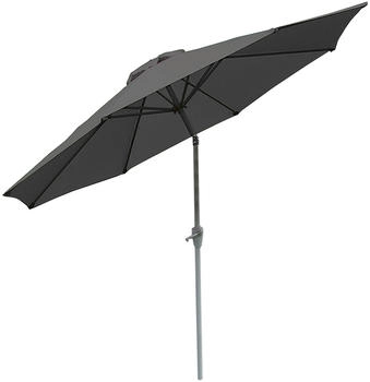 Mendler N18 Gartenschirm Ø 2,7m neigbar Polyester/Alu 5kg anthrazit grau 65360