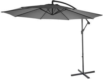 Mendler Acerra Sonnenschutz Ø 3m neigbar Polyester/Stahl 11kg grau ohne Ständer grau 65594